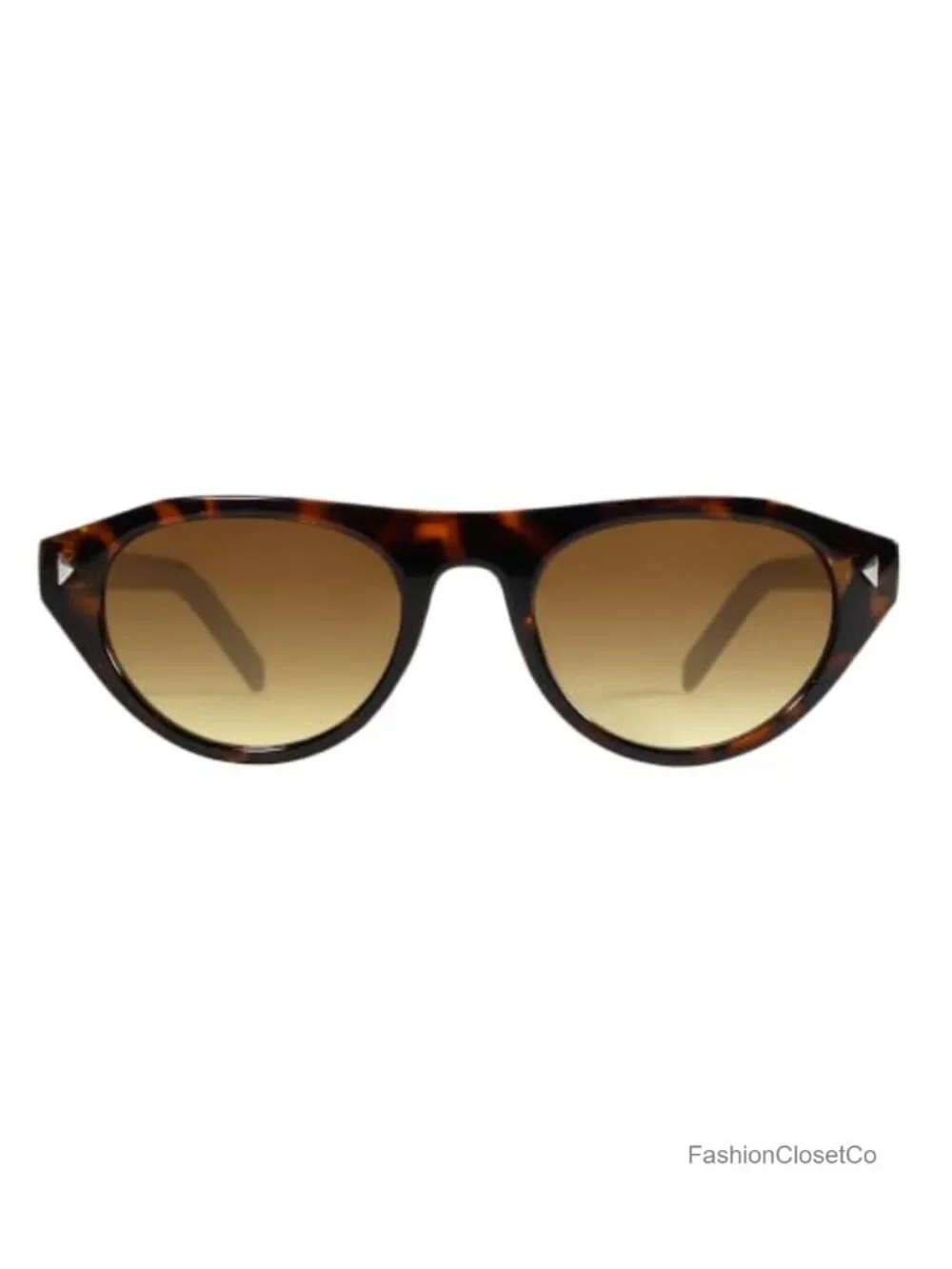 Retro Oval Cat Eye Sunglasses with UV400 Protection and Microfiber Pouch